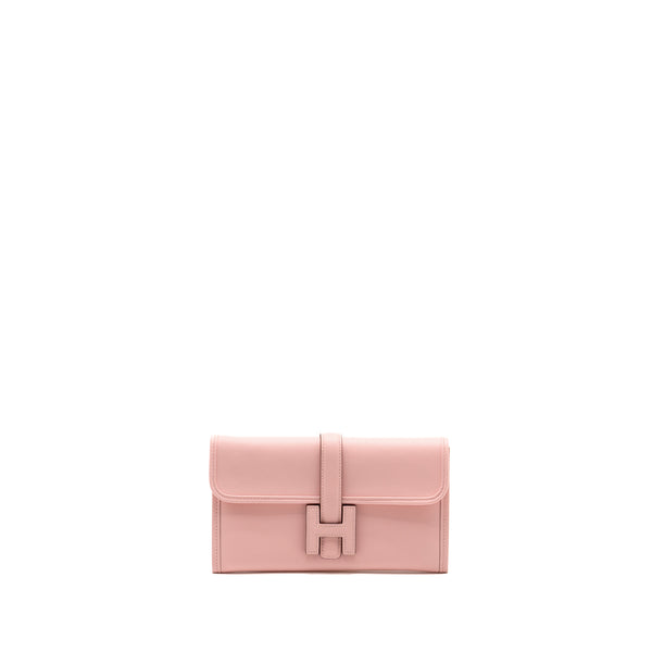 Hermes Jige Elan Wallet Swift Rose Sakura SHW Stamp D