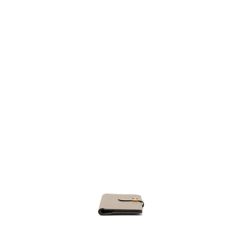 Hermes Bearn Compact Wallet Epsom Gris Asphal GHW Stamp C