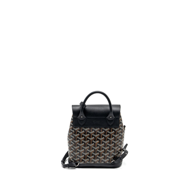 goyard alpin mini backpack Goyard Mini Alpin Backpack Goyradline Canvas / Leather Black SHW