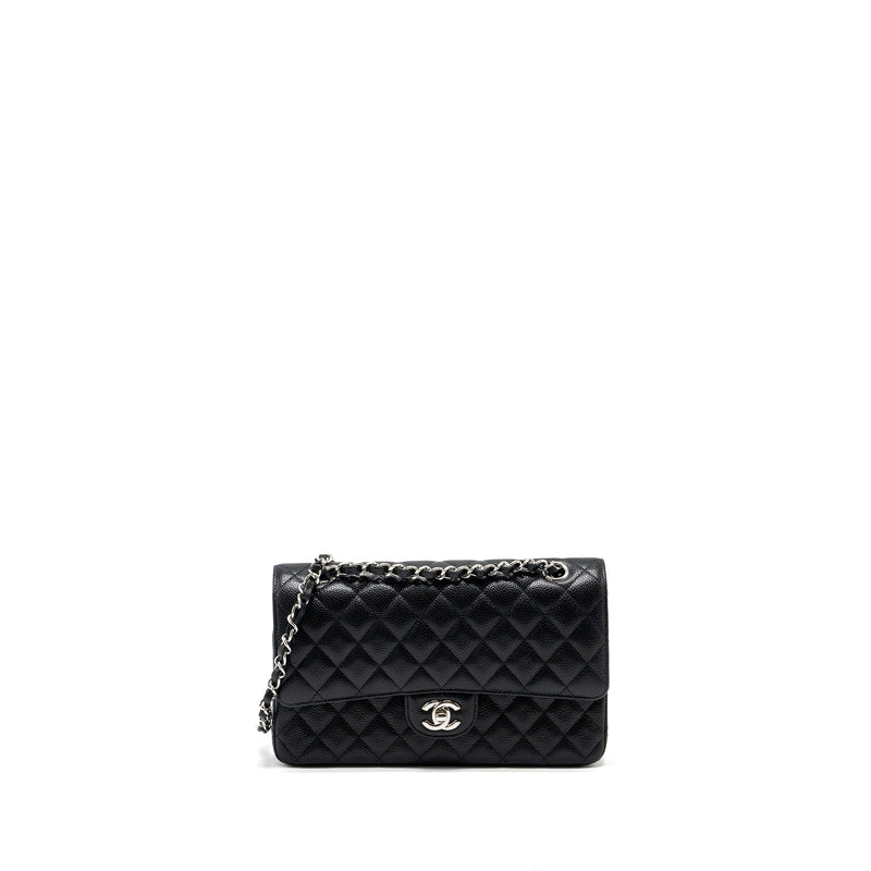 Chanel Medium Classic Double Flap bag caviar black SHW (microchip)