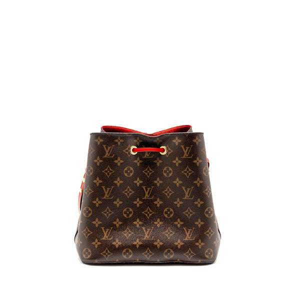 LOUIS VUITTON Neo Noe Monogram Canvas Red GHW