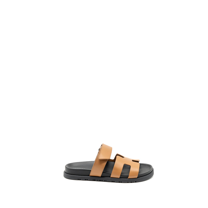 Hermes Size 37 Chypre Sandals Naturel