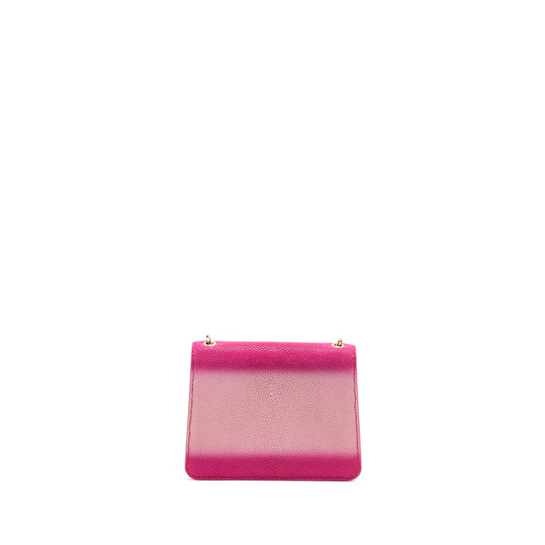 Bvlgari Serpenti forever bag Galuchat iridescent Pink GHW