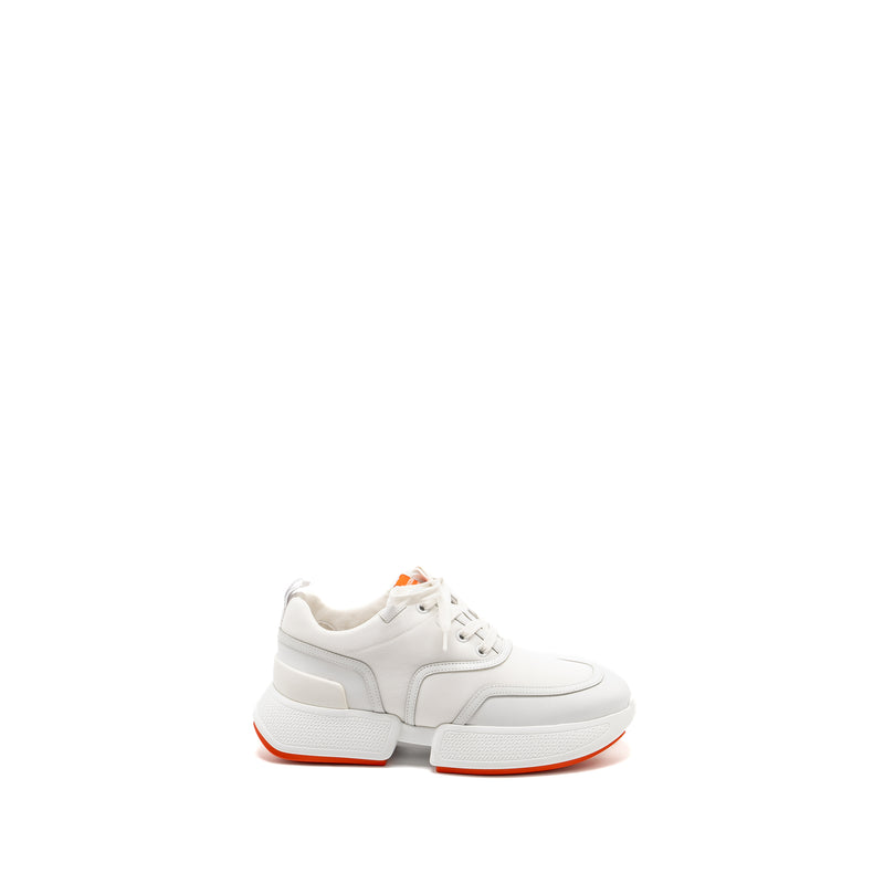 Hermes Size 39 Giga Sneakers blanc / orange