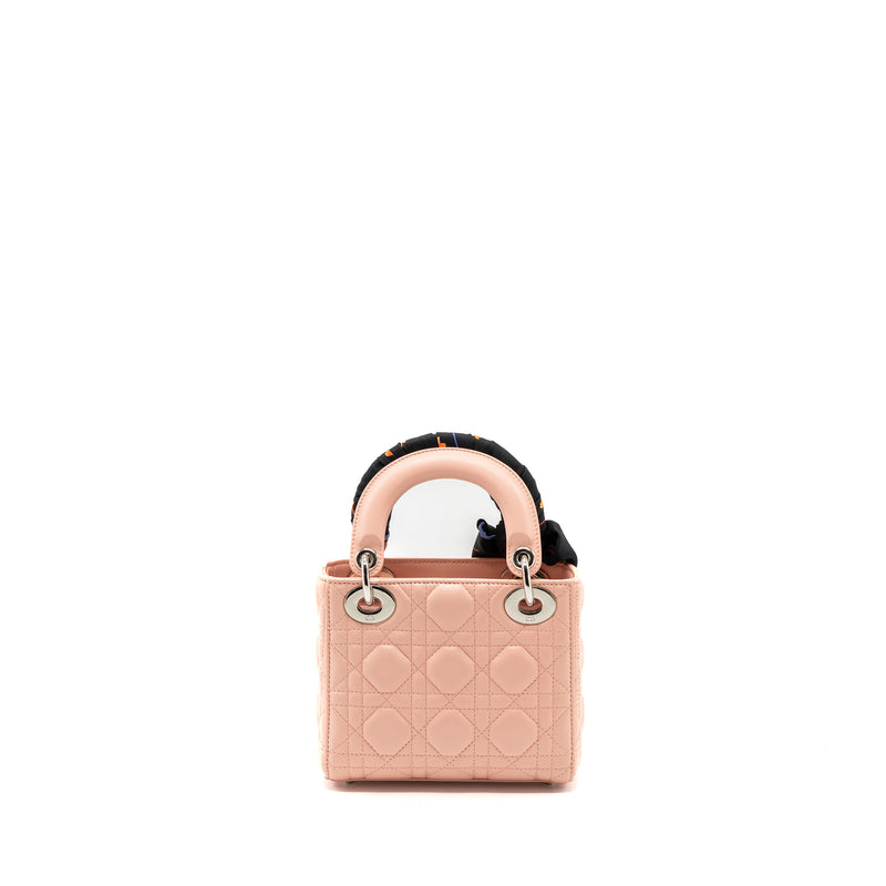 Dior mini lady dior lambskin light pink SHW