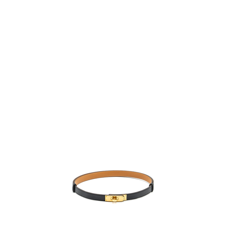 Hermes Kelly 18 Belt Epsom Black GHW Stamp B