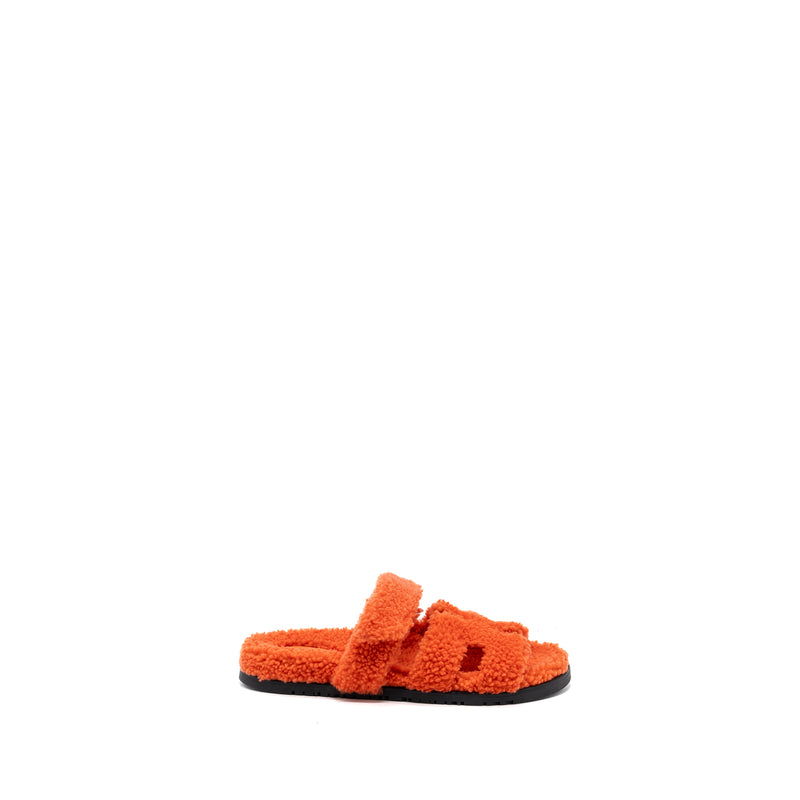 Hermes Size 39 chypre sandal Lainee Orange