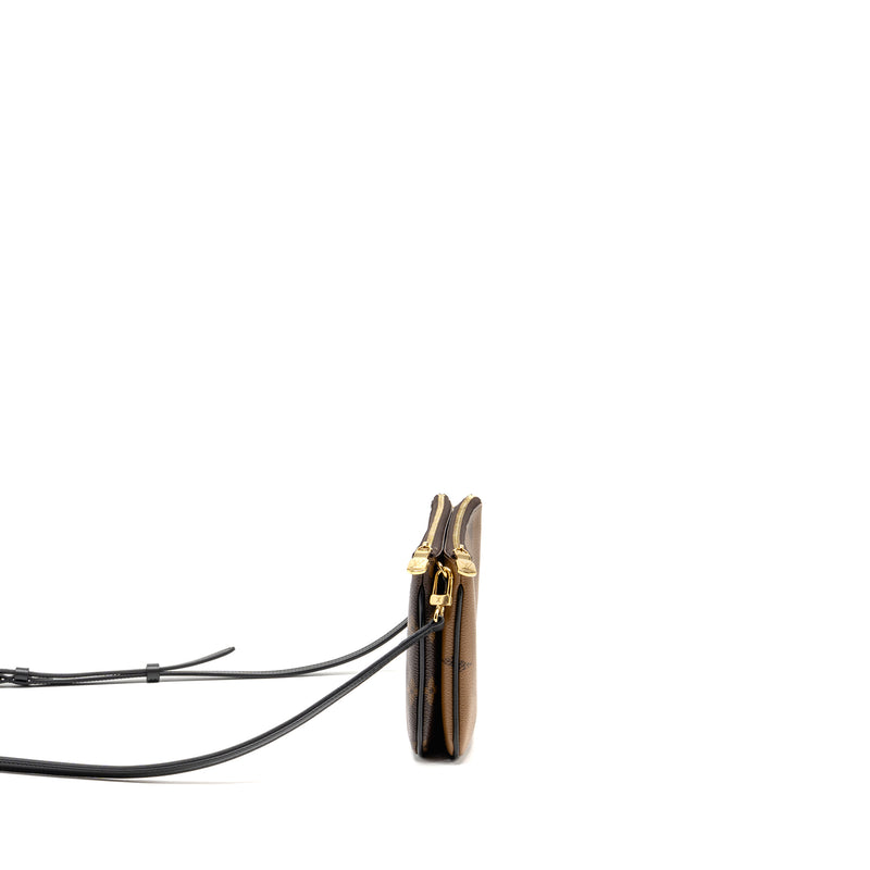 Louis Vuitton Double Zip Pochette Monogram Canvas GHW