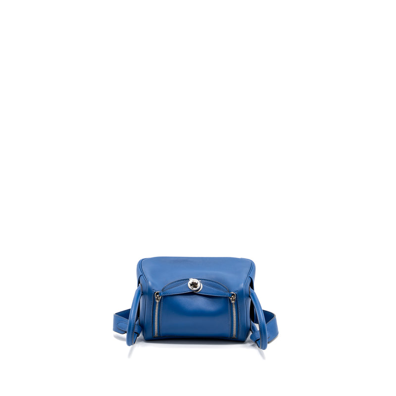 Hermes mini lindy swift blue France / blue saphir SHW stamp Z