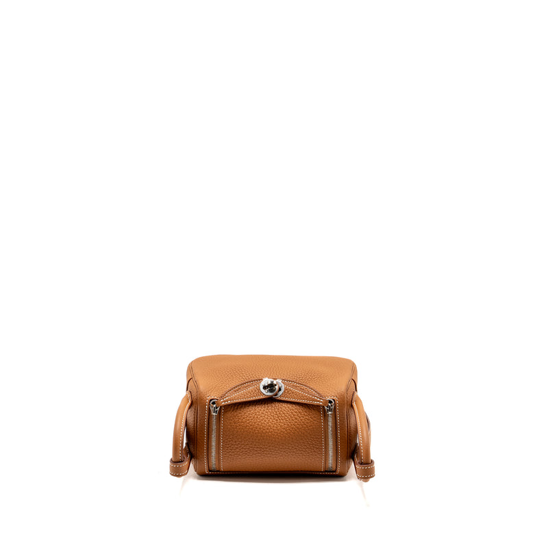 Hermes Mini Lindy Clemence GOLD SHW STAMP U