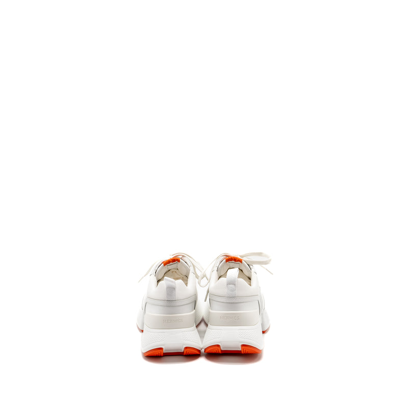 Hermes Size 39 Giga Sneakers blanc / orange