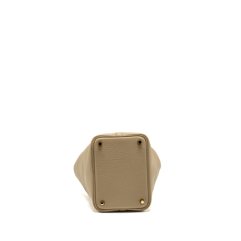 Hermes Picotin 18 Lock Bag Clemence Beige Marfa GHW Stamp W