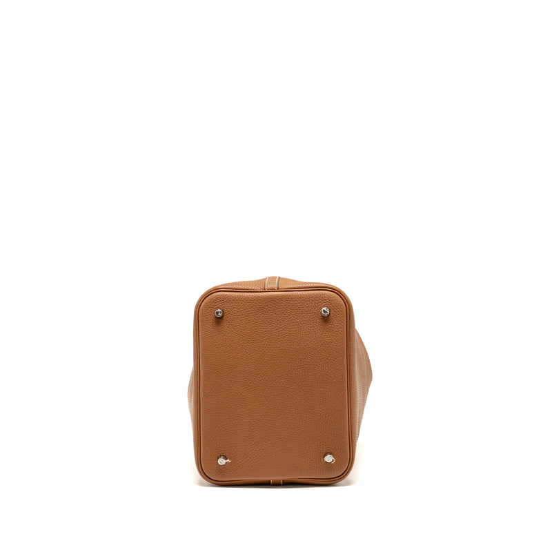 Hermes Picotin 22 Lock Bag Clemence Gold SHW Stamp C