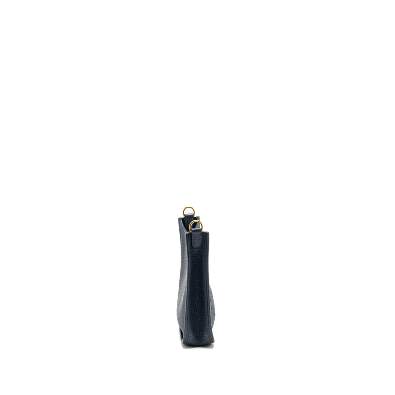 Hermes mini evelyn clemence blue nuit GHW stamp Y
