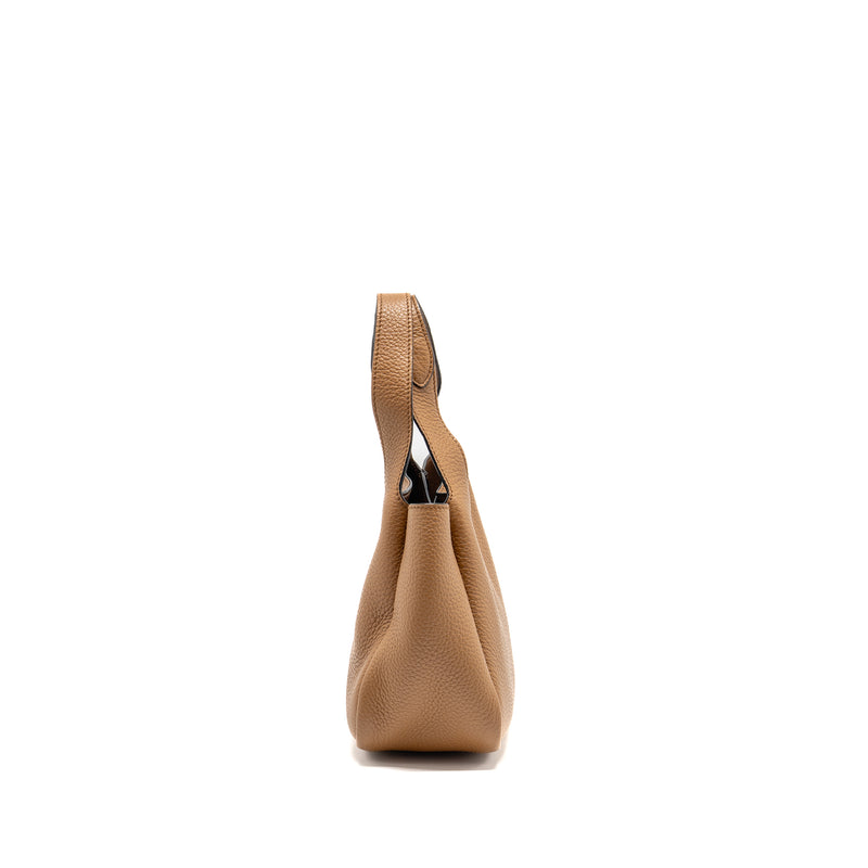 Prada Mini Leather Handbag Calfskin Caramel SHW
