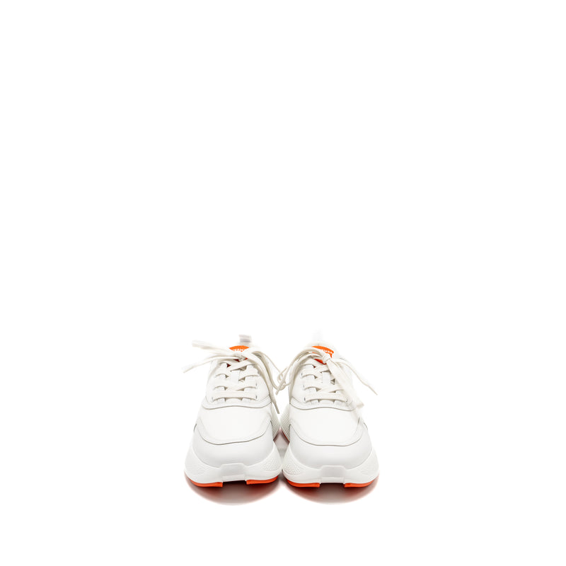 Hermes Size 39 Giga Sneakers blanc / orange