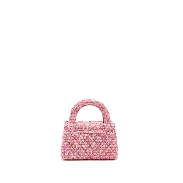 Chanel 24P Mini Kelly/Shopping Tote Tweed Pink/Multicolour GHW (microchip)