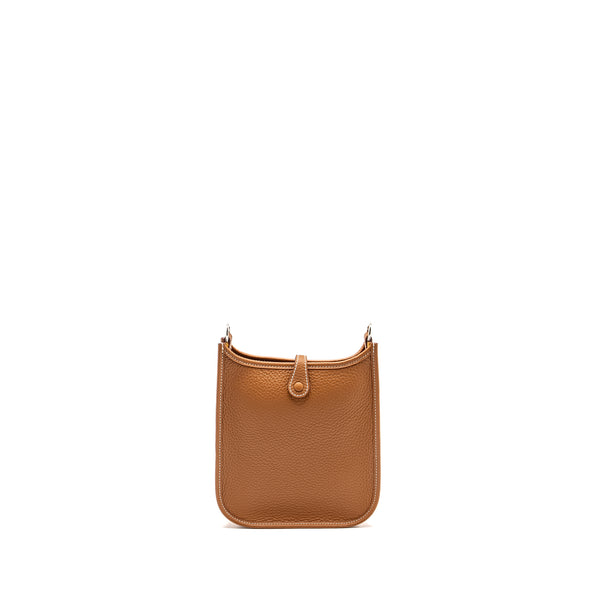 Hermes Mini Evelyn Clemence Gold SHW Stamp B