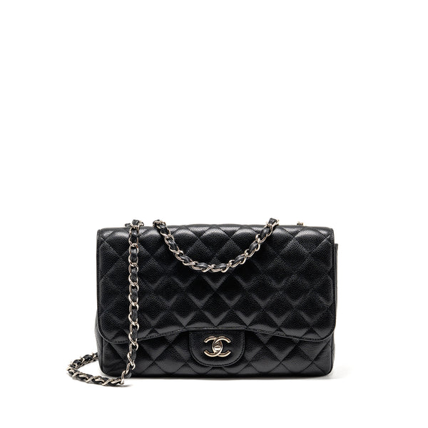 Chanel Jumbo Classic Single Flap Bag Caviar Black SHW