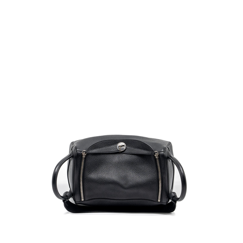Hermes Lindy 30 Clemence Black SHW Stamp C