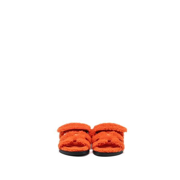 Hermes Size 39 chypre sandal Lainee Orange