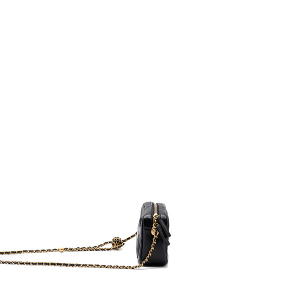 Chanel pearl crush camera bag lambskin black GHW (microchip)