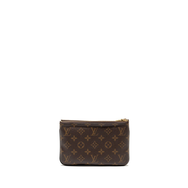 Louis Vuitton Double Zip Pochette Monogram Canvas GHW