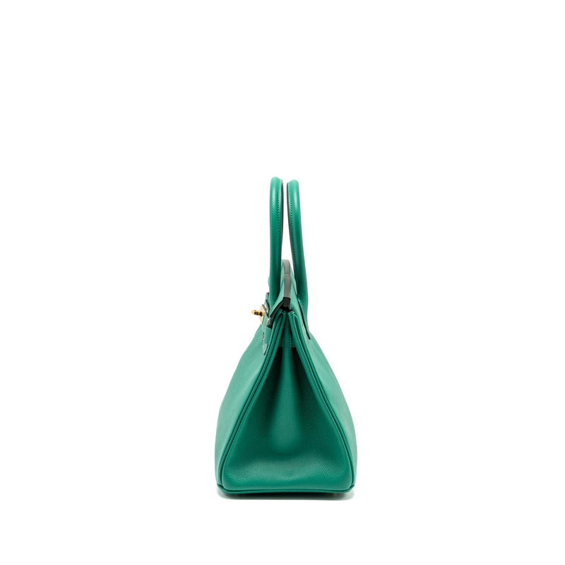 Hermes Birkin 30 Epsom Vert Jade GHW stamp Z