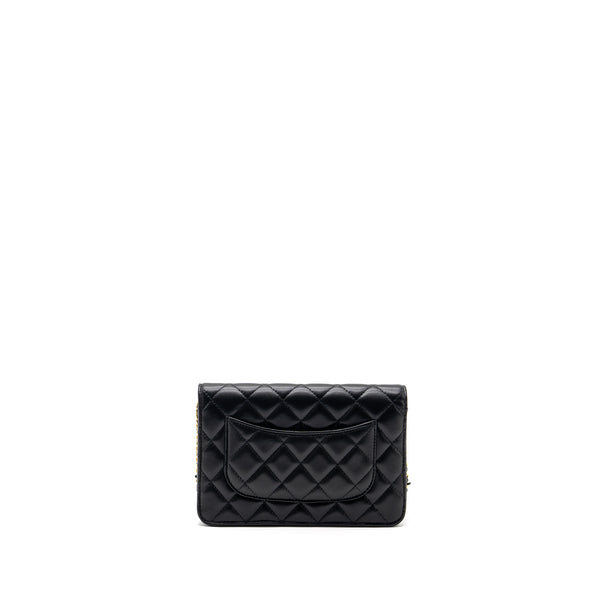 Chanel Coco Heart Wallet On Chain Lambskin Black GHW (Microchip)