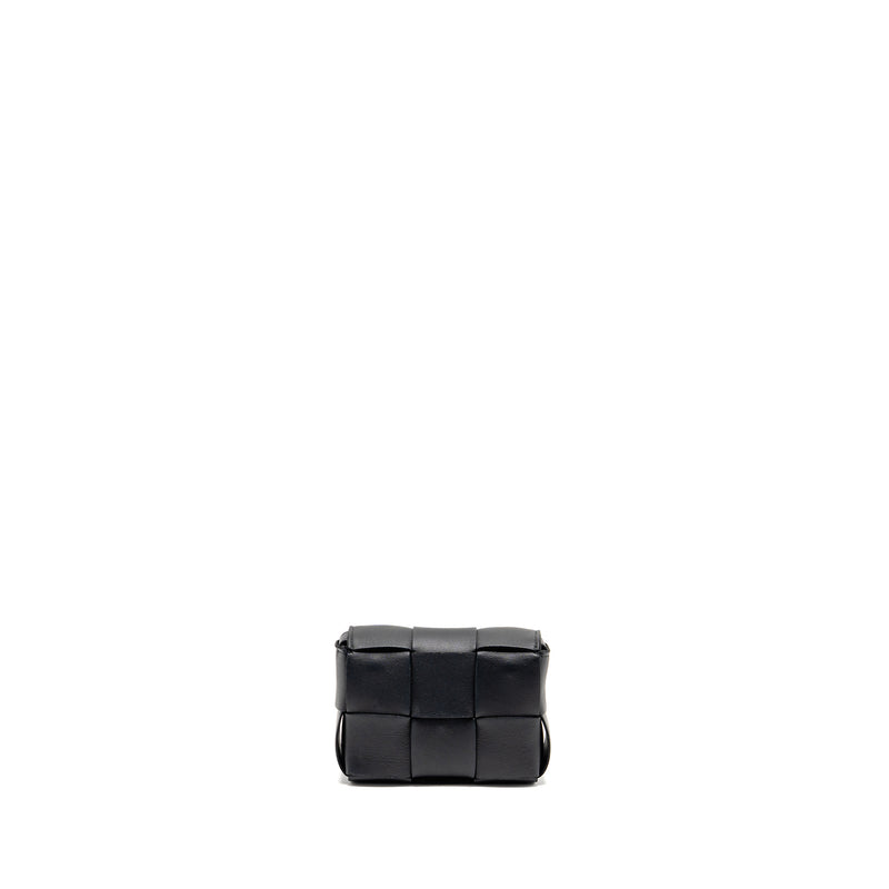 Bottega Veneta Intreccio Cassette Mini Bag Lambskin Black GHW