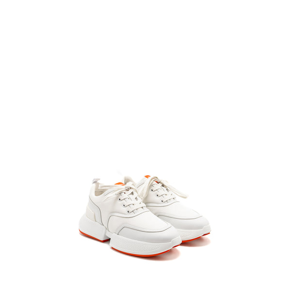 Hermes Size 39 Giga Sneakers blanc / orange