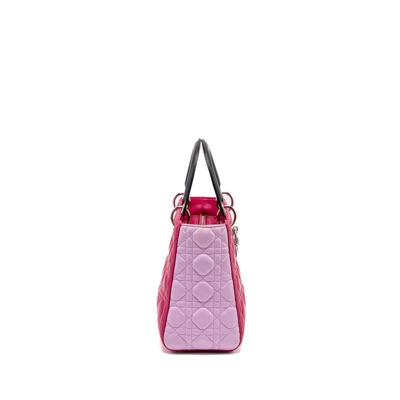 Dior Medium Lady Dior Lambskin Pink / Multicolour SHW