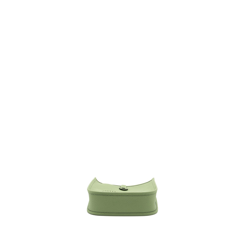 Hermes Mini Evelyn Clemence Vert Criquet SHW Stamp B