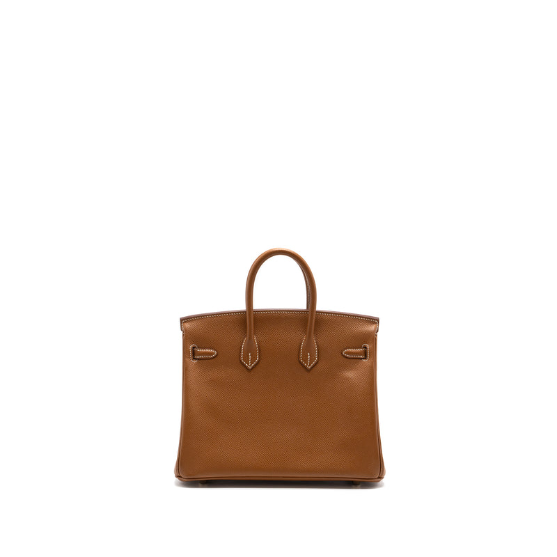 Hermes birkin 25 epsom gold GHW stamp square N