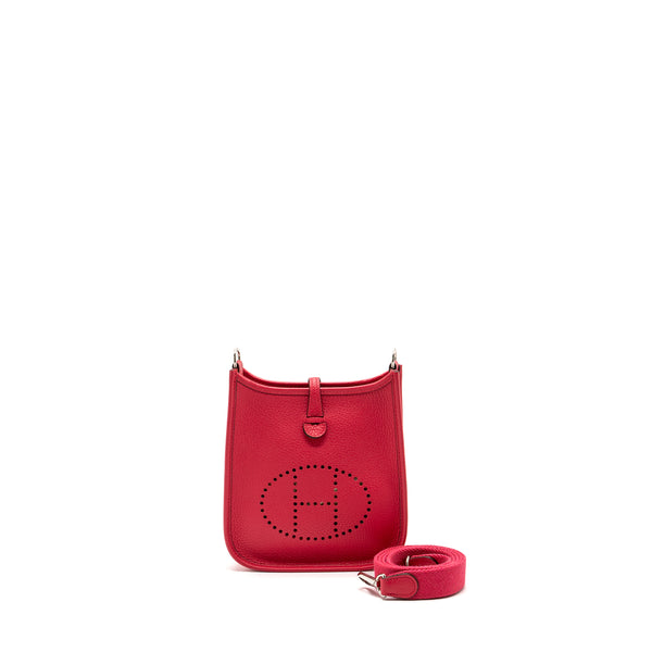Hermes mini evelyne clemence rose extreme SHW stamp D