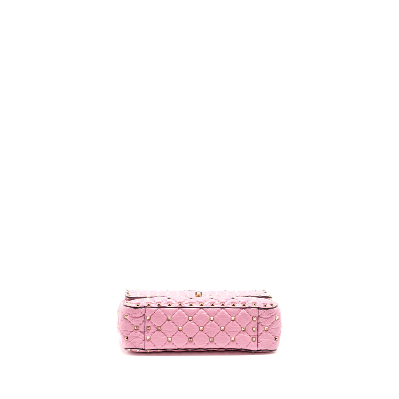 Valentino Medium Rockstud Spike Bag leather Pink GHW