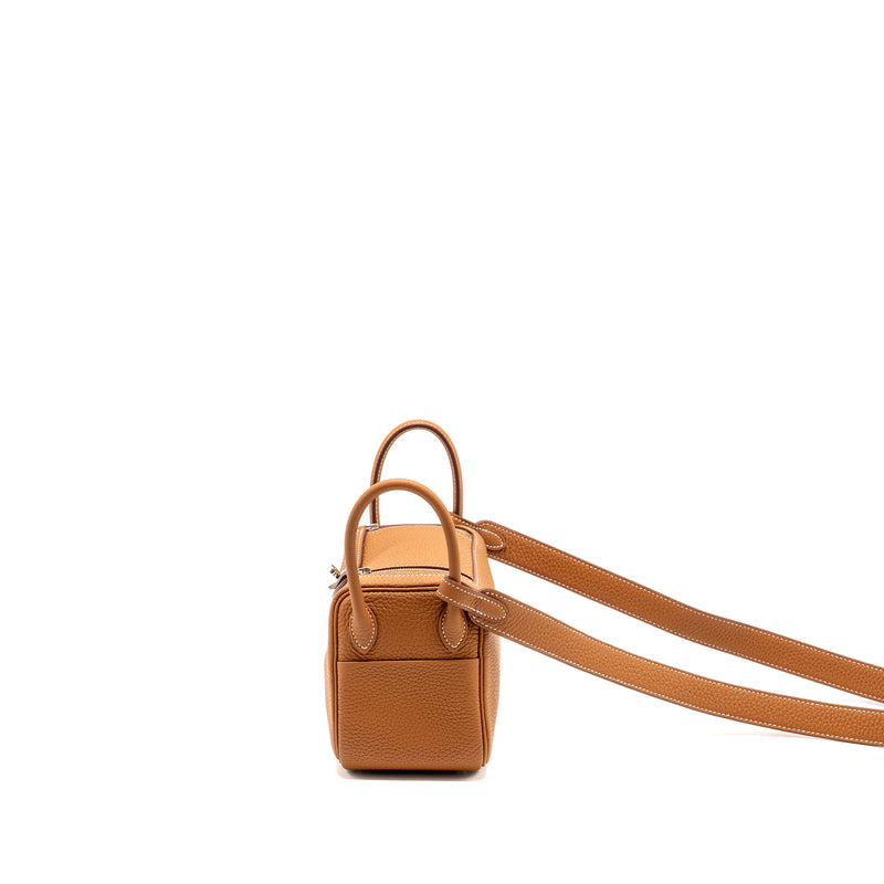 Hermes Mini Lindy Clemence GOLD SHW STAMP U