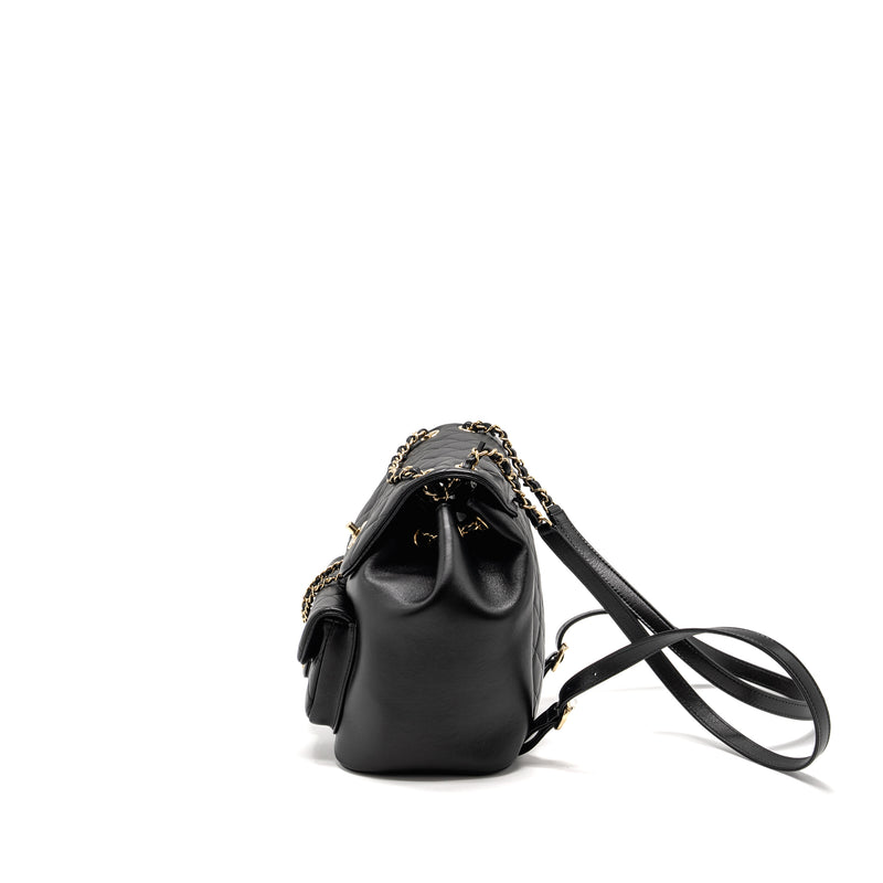 Chanel 23c Large Duma Backpack Calfskin Black LGHW (microchip)