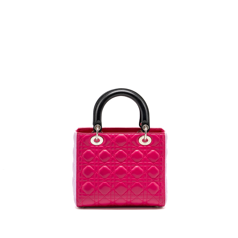 Dior Medium Lady Dior Lambskin Pink / Multicolour SHW