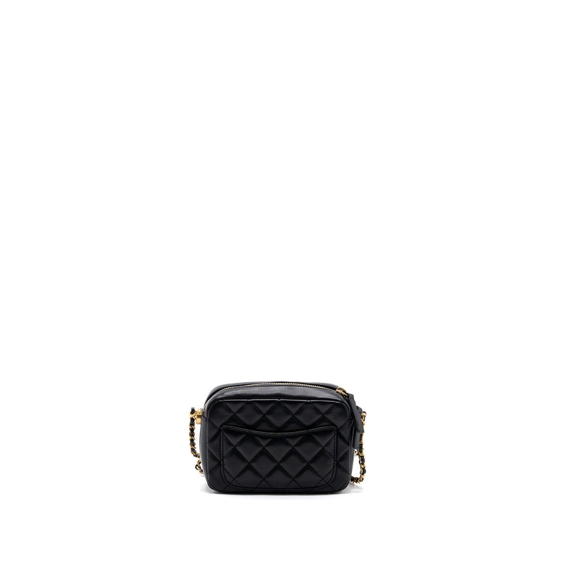 Chanel pearl crush camera bag lambskin black GHW (microchip)