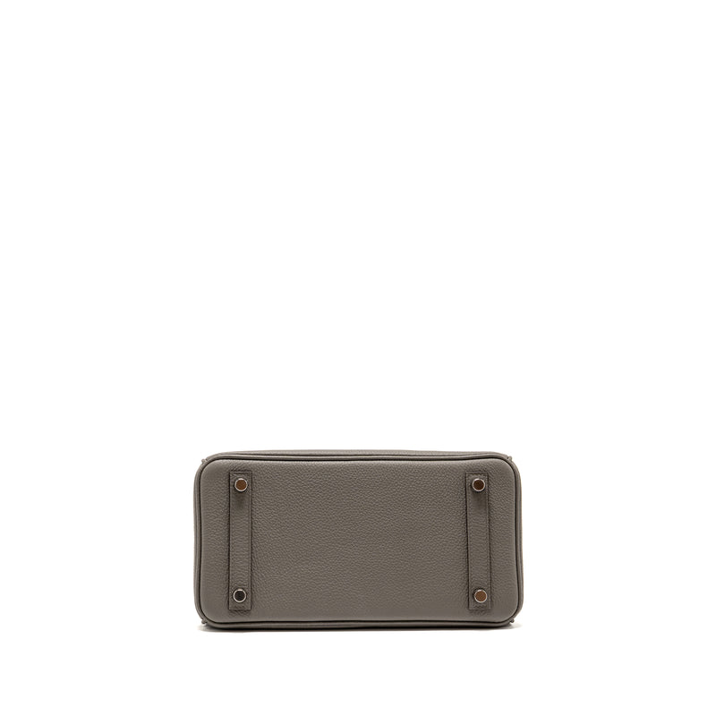 Hermes Birkin 25 togo gris Meyer SHW stamp U