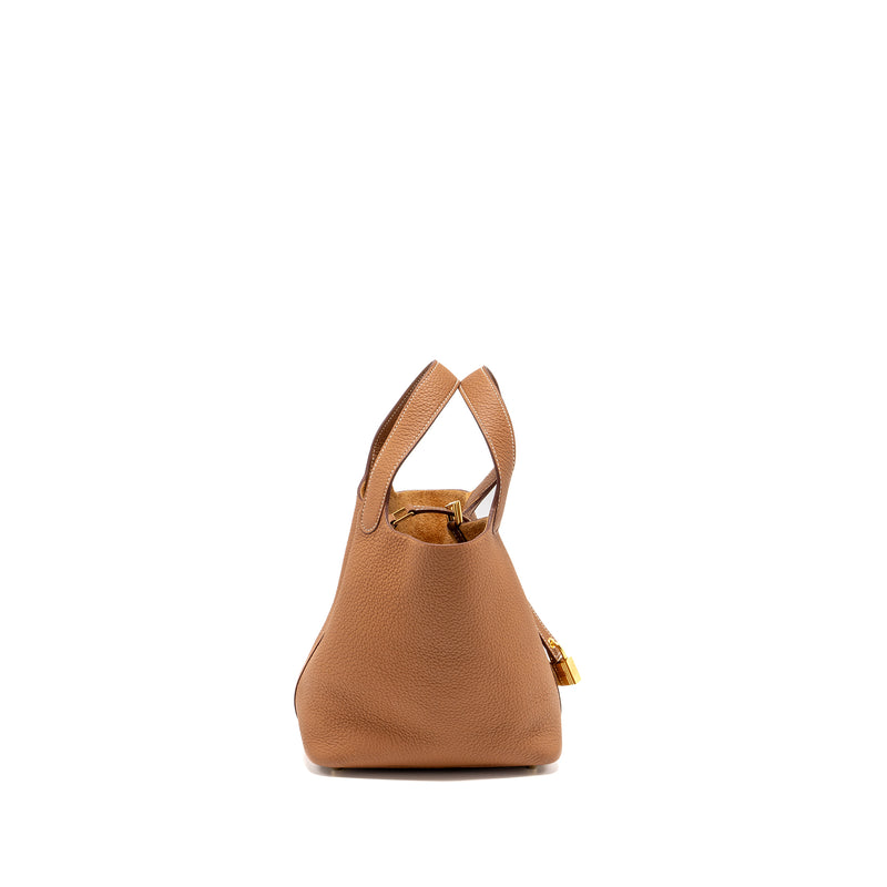 Hermes Picotin 18 Lock Bag Taurillon Maurice Gold GHW Stamp Y