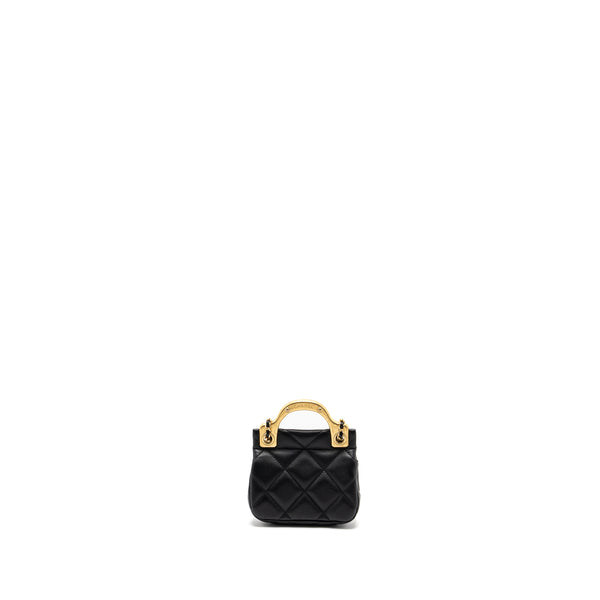 Chanel 21K Mini Flap Bag Calfskin Black Brushed GHW