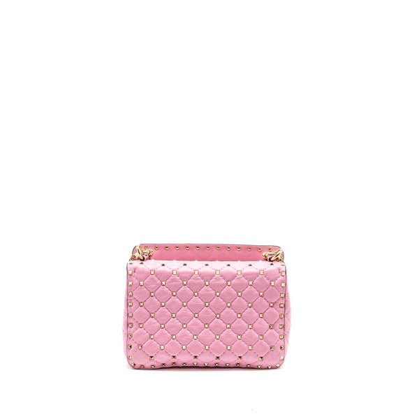 Valentino Medium Rockstud Spike Bag leather Pink GHW