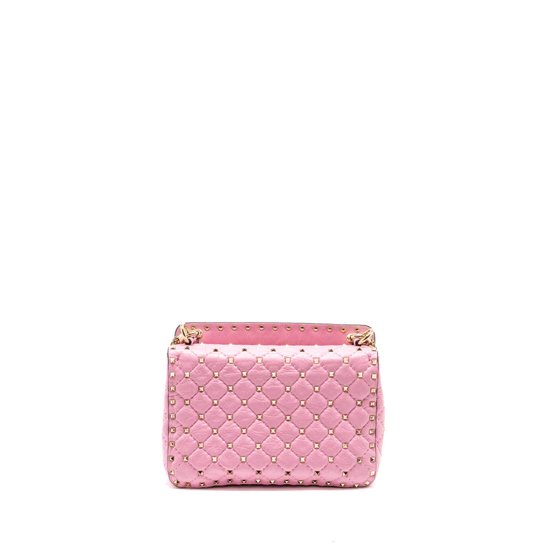 Valentino Medium Rockstud Spike Bag leather Pink GHW