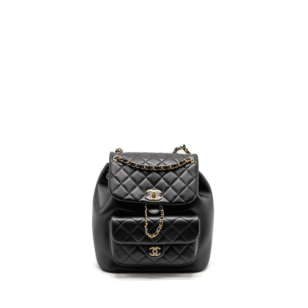 Chanel 23c Large Duma Backpack Calfskin Black LGHW (microchip)