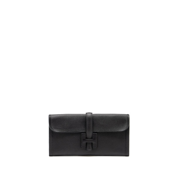 HERMES Jige Elan 29 Chèvre Chandra Black Stamp C