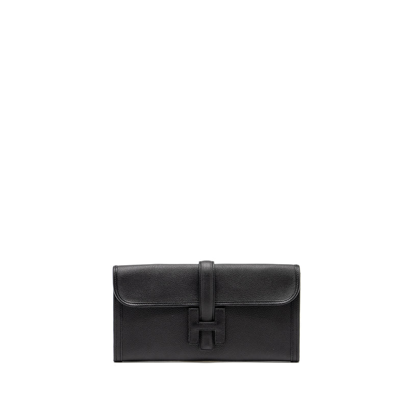 HERMES Jige Elan 29 Chèvre Chandra Black Stamp C