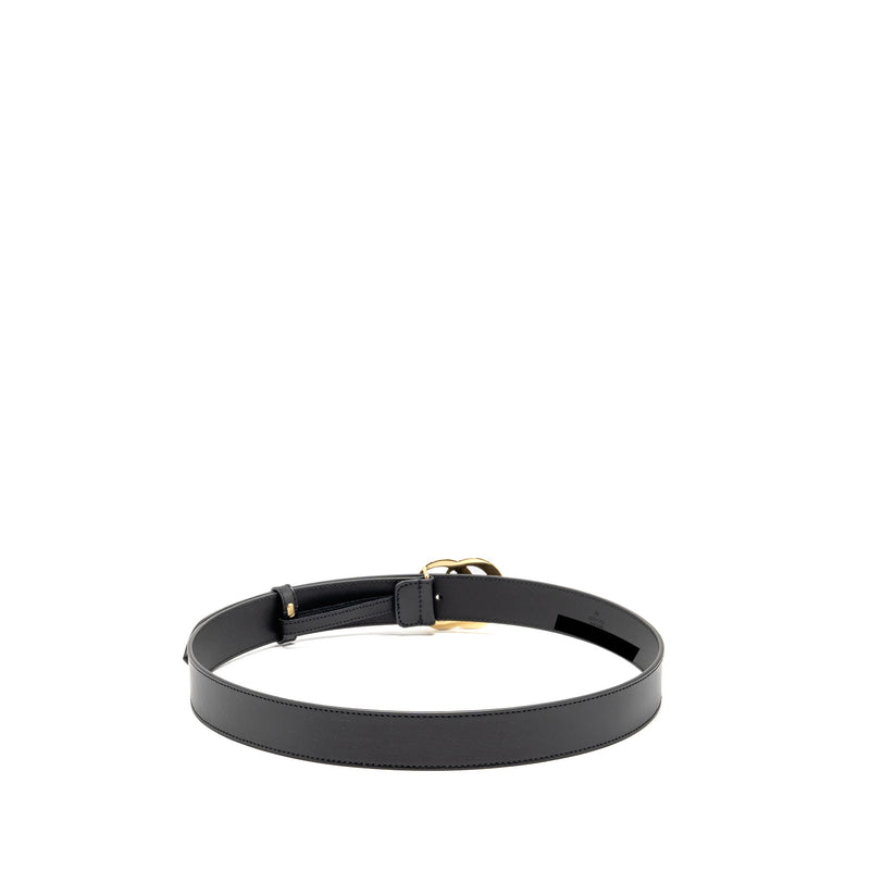 Gucci Size 90 GG Marmont Thin Belt Leather Black GHW