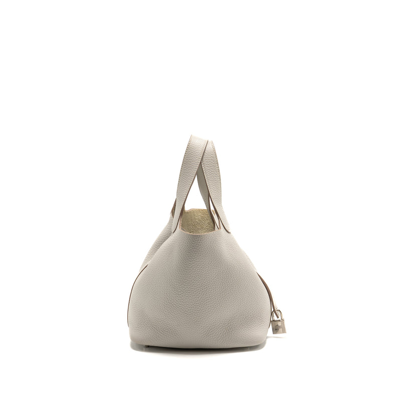 Hermes Picotin 18 Lock bag clemence gris perle SHW stamp U